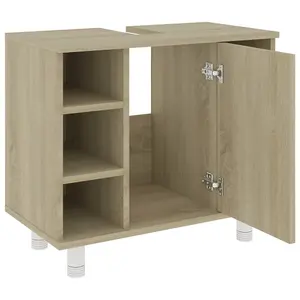 Berkfield Bathroom Cabinet Sonoma Oak 60x32x53.5 cm Engineered Wood