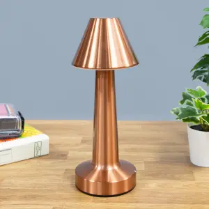 Global Gizmos Rechargeable LED Table Lamp - Brass