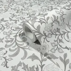 Galerie Heritage Grey Botanic Floral Wallpaper Roll