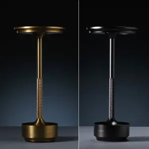 Harper Living Rechargeable LED Table Lamp, Gold Finish, Colour changing (3000K-6000K) and Dimmable