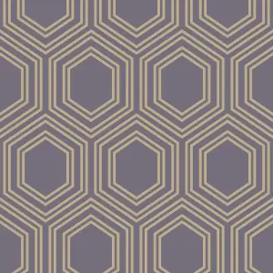 Next Honeycomb Geo Mauve Smooth Wallpaper