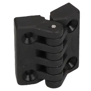 2 Pack Black Polyamide Hinge Reinforced Plastic 39x39mm Italian Made Industrial