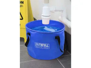 Faithfull 12 Litre Collapsible Bucket - Durable & Lightweight Solution for Liquid Collection