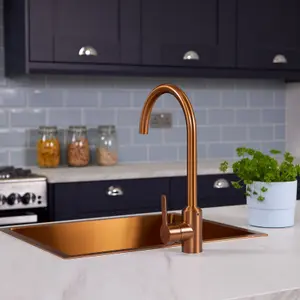 Flode Bryne Kitchen Mixier Tap Brushed Copper Finish