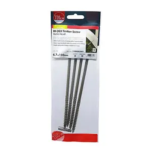 TIMCO Wafer Head Exterior Green Timber Screws  - 6.7 x 150 (4pcs)