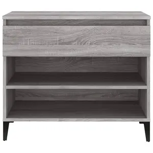 Berkfield Shoe Cabinet Grey Sonoma 70x36x60 cm Engineered Wood