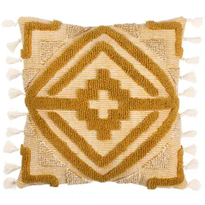 furn. Kalai Geometric Tufted Feather Filled Cushion