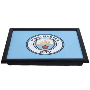 Manchester City FC Cushioned Lap Tray Sky Blue/Black (One Size)