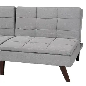 Beliani Retro Sofa Bed RONNE Light Grey