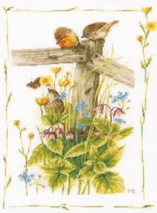 Counted Cross Stitch Kit: Cosy Garden Corner (Evenweave)