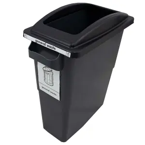 SustainaBin Indoor Recycling Bin - Black - Frame Top-60 Litres