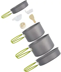 Camping Cookware Kit Outdoor Equipment Convenient Carry Portable Set