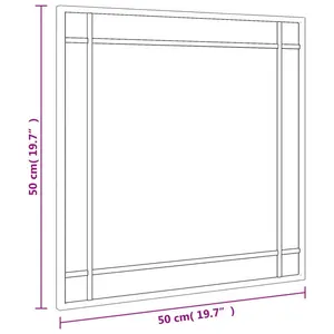 Mirl Rectangle Metal Wall Mirror 50cm H x 50cm W