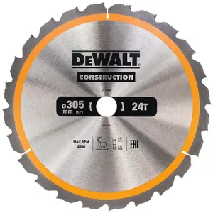 DEWALT DT1964 Construction Circular Saw Blade 3 Pack 305 x 30mm x 24T/48T/60T