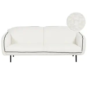 3 Seater Boucle Sofa White TONSBERG