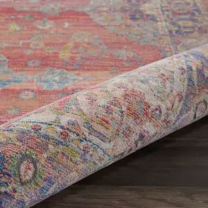 Multi Traditional Persian Easy to Clean Floral Rug For Bedroom Dining Room Living Room -269cm X 361cm