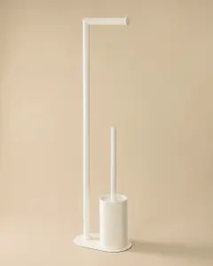 Cosmic Toilet Brush/Paper Holder Matte White Architect Sp