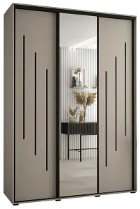 Elegant Dakota IX Sliding Door Wardrobe 1700mm - Stylish Storage with Mirrored Door, Hanging Rails, and Shelves H2350mm D600mm