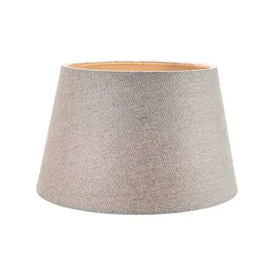 Classic 10 Inch Grey Linen Fabric Drum Table/Pendant Lamp Shade 60w Maximum