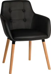 Four Legged Chair in a Wipe Clean Black finish