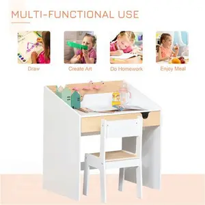 Playful Haven White Kids Desk And Chair Set