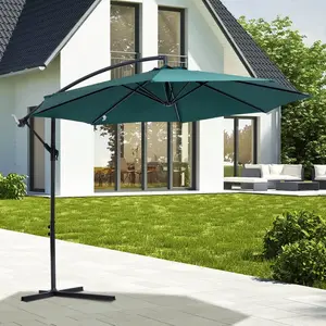 Oakland 300cm Cantilever Parasol Green