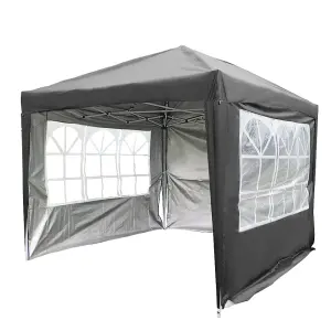 SunDaze Anthracite Side Panel with Window for 3x3M Pop Up Gazebo Tent 1 Piece