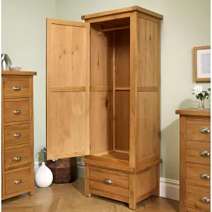 Birlea Woburn 1 Door 1 Drawer Wardrobe Oak