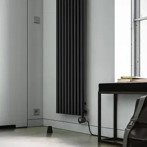 Terma 230V 1kW Heban Black Smart Vertical Oil-filled radiator