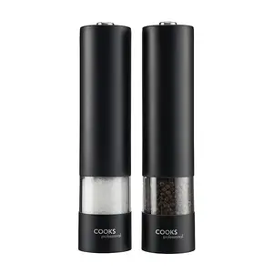 Electric Salt and Pepper Mill Grinder Set Shaker Automatic Black