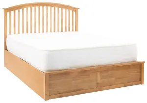 GFW Madrid Wooden Ottoman Bed 150cm King Size Oak