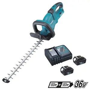 Makita DUH551 Twin LXT 18v / 36v Lithium Ion Hedge Trimmer + 2 x 3.0ah + Charger