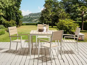 Set of 4 Garden Chairs PRATO Beige