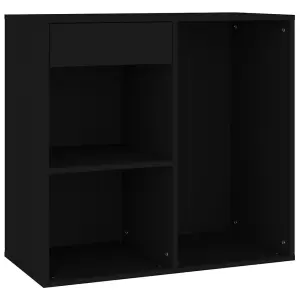 Berkfield Cosmetic Cabinet Black 80x40x75 cm Engineered Wood