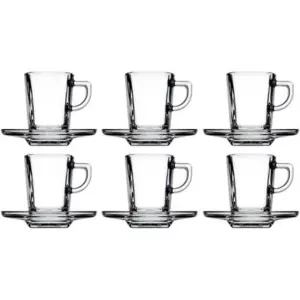 URBNLIVING 7cm Height Espresso Cup & Saucer Set of 6