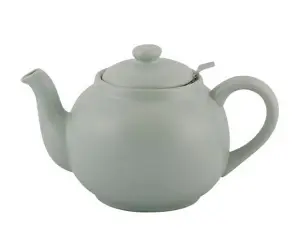 1.5L Teapot - Stoneware/Stainless Steel - L26 x W14.5 x H14.5 cm - Leaf Green