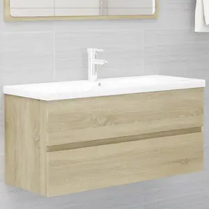 Berkfield Sink Cabinet Sonoma Oak 100x38.5x45 cm Engineered Wood