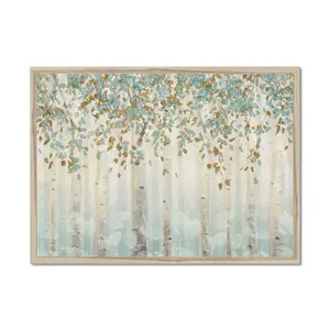 Dream Forest I by James Wiens - Painting Natural Wood Framed Paper Print / 20cm H x 30cm W