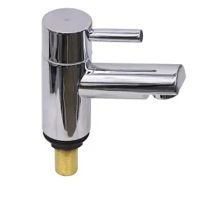 SunDaze Twin Chrome Hot & Cold Bath Tap Modern Bathroom Lever Faucet