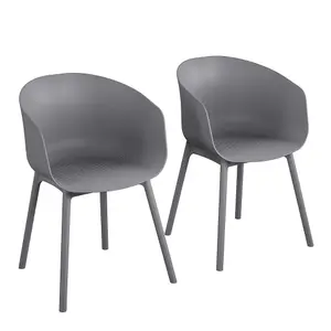 York xl Dining Chair in Charcoal, 2 pieces