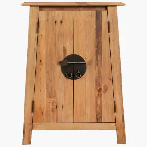 Berkfield Bathroom Side Cabinet Solid Recycled Pinewood 59x32x80 cm