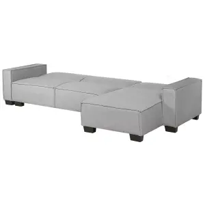 Corner Sofa ROMEDAL Light Grey Fabric Left Hand