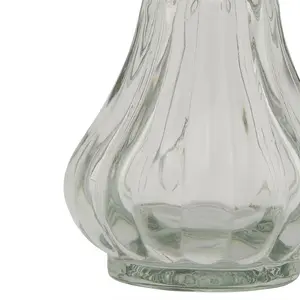 Batura Bud Vase Small - Glass - L5 x W5 x H8 cm - Clear