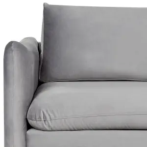 Velvet 3 Seater Sofa Grey VINTERBRO