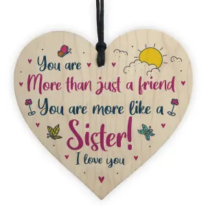 Special Friendship Gifts Hanging Wooden Heart Birthday Gift For Best Friend Sister