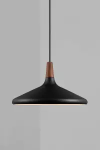 Nordlux DFTP Nori 39 Indoor Living Dining Metal Pendant Ceiling Light in Black (Diam) 39cm