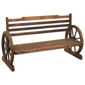 Berkfield Garden Bench 112 cm Solid Firwood