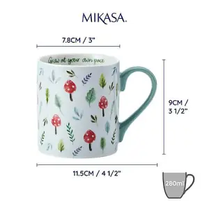 Mikasa Mushroom 280ml Straight-Sided Mug