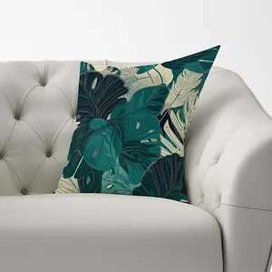 Tropical Green Leaves Cushions 60cm x 60cm