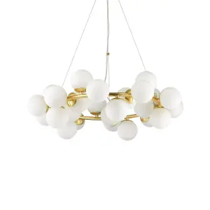 Luminosa Dna 25 Light Globe Ceiling Pendant White, G9